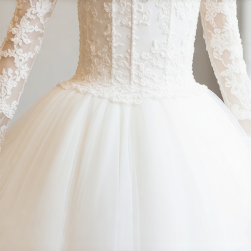 Wedding gown stored in preservation box with climate controls