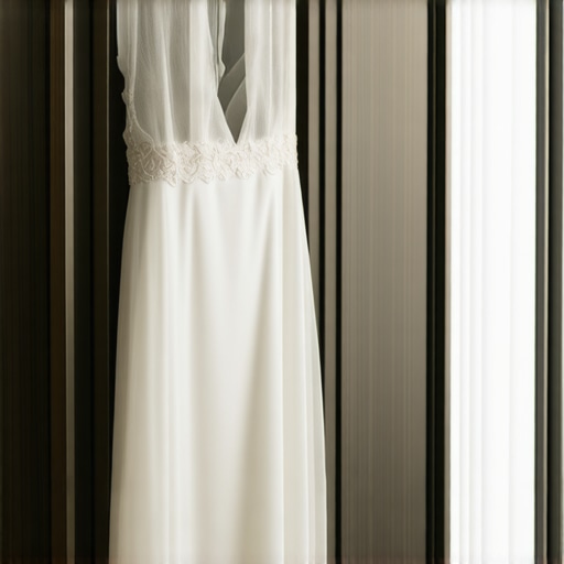 Wedding dress stored in breathable fabric bag with preservation materials