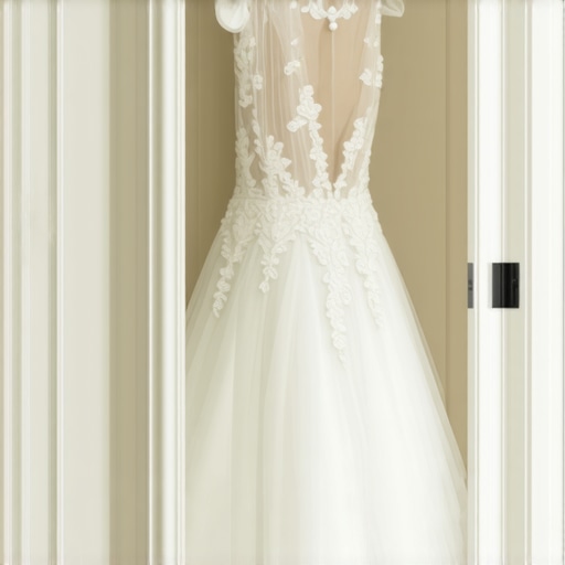 Beautiful wedding dress stored in a preservation box in Tampa