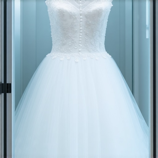 Ultrasonic wedding gown cleaning equipment demonstrating fabric preservation process.