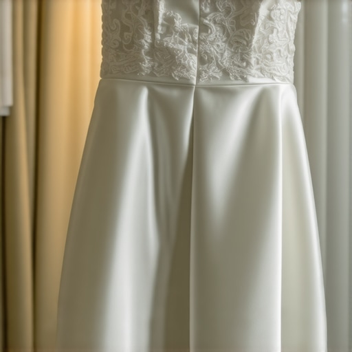 Ultrasonic wedding gown cleaning process showcasing high-tech equipment, emphasizing gentle, precise care.