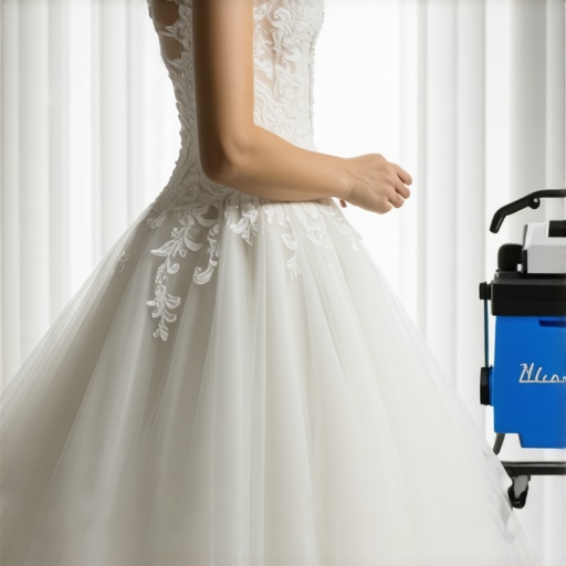 Professional cleaning of a silk wedding gown using gentle hand techniques